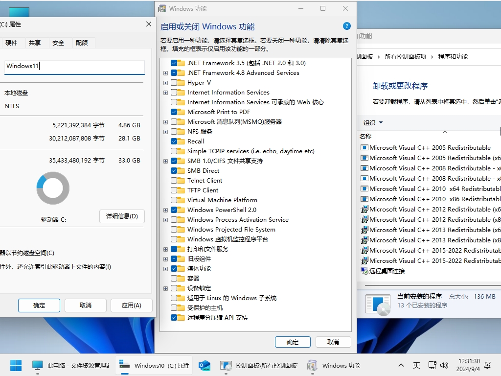 小修 Windows 11 24H2 Pro 26100.3775 轻度精简版 二合一[1.75G]